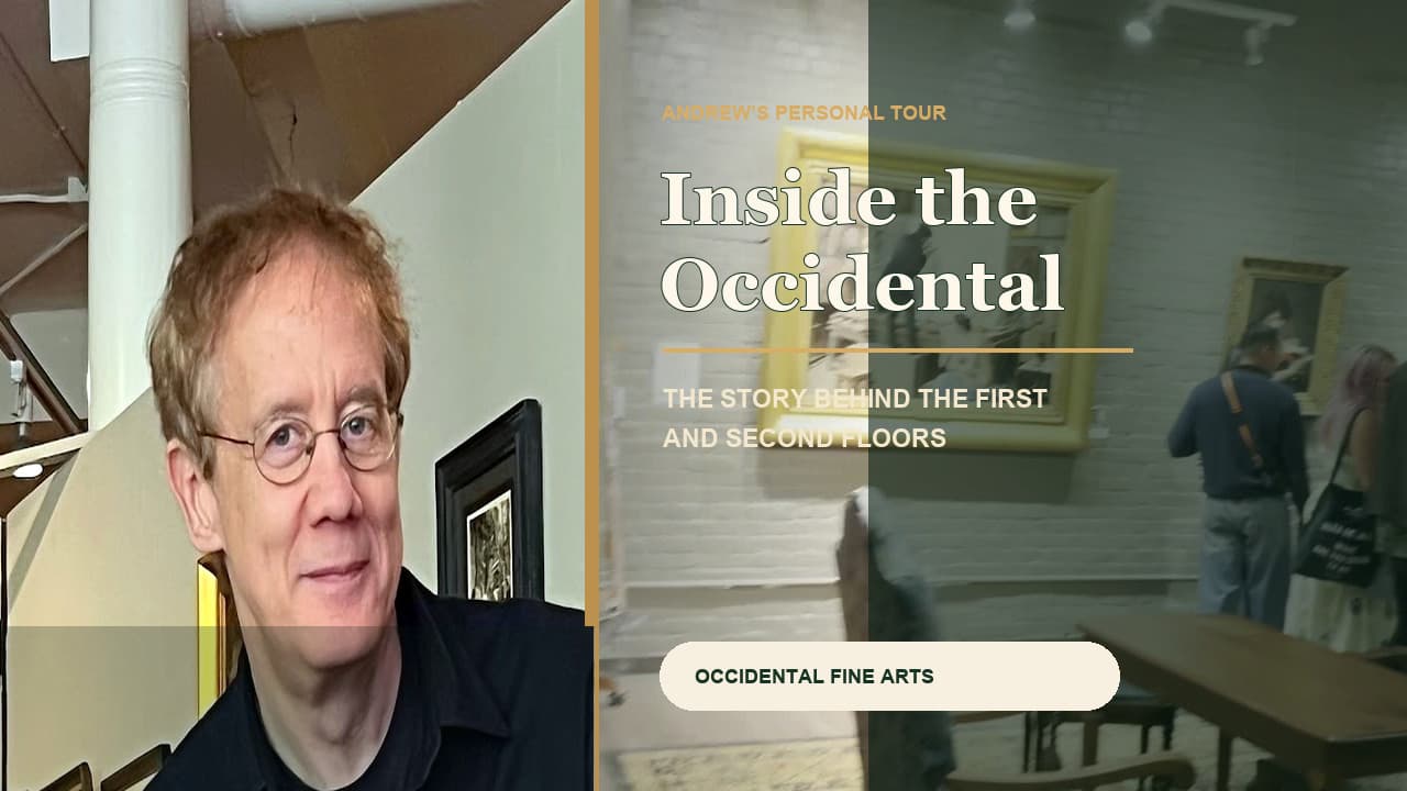 Andrew Conru inside the Occidental galleries